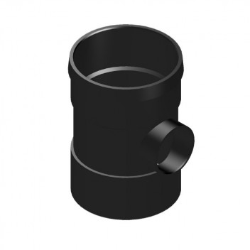 110/50mm 123.4 Black Single Bossed Pipe Double Socket Connector